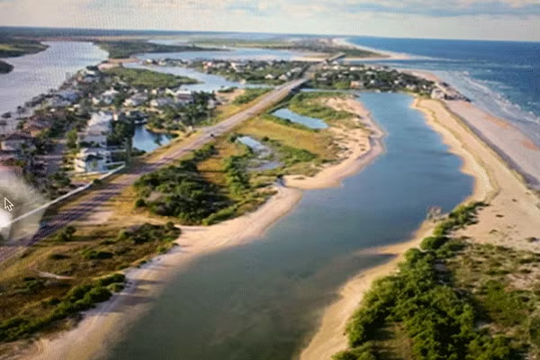 Summer Haven homes along Old A1A with ocean and river views